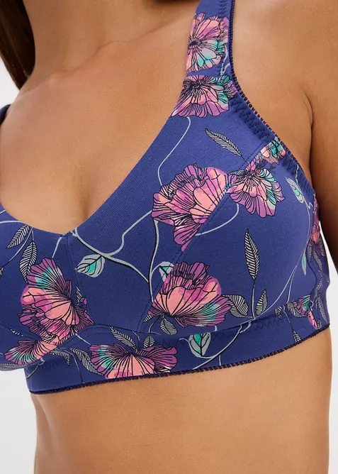 Lot de 3 soutiens-gorge coton sans armatures, bonprix