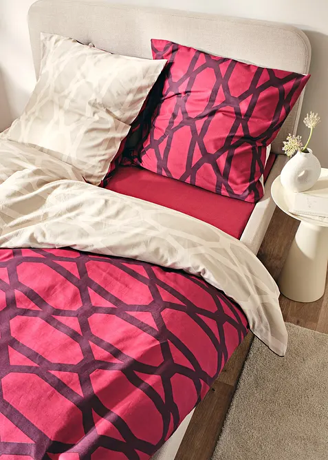 Parure de lit réversible à imprimé graphique, bonprix