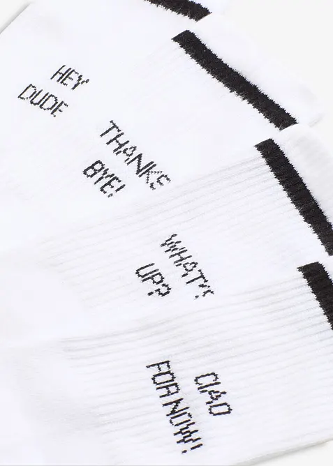 Tennissocken mit Bio-Baumwolle (4er Pack), bonprix