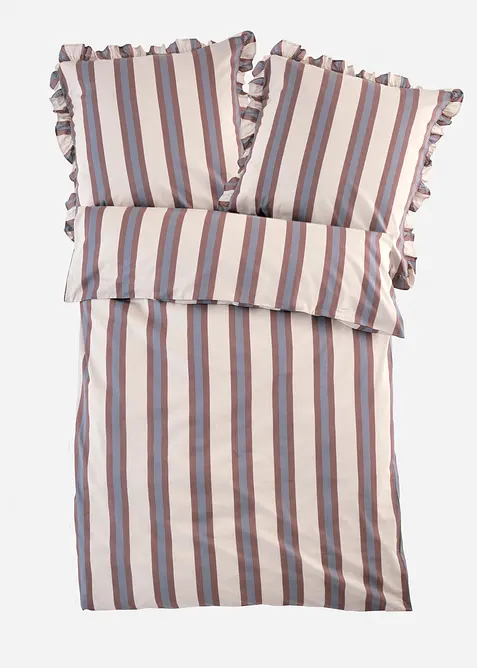 Parure de lit rayée à volants, bonprix