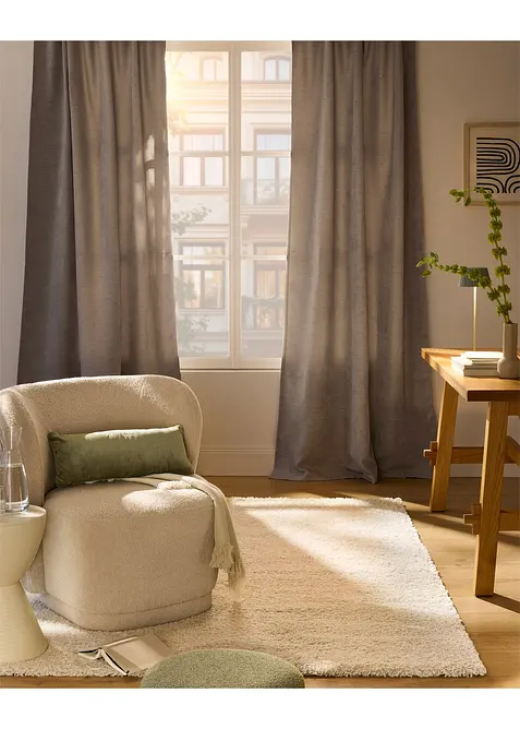 Abdunkelnde Vorhänge mit Struktur (2er Pack), bonprix