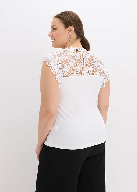 Shirt mit Spitzeneinsatz, bonprix