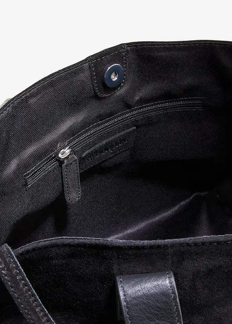 Sac &agrave; main en cuir, bonprix