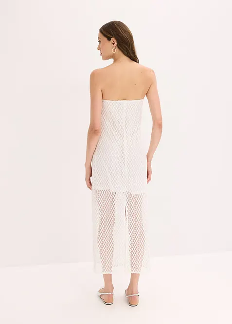 Robe col Bardot avec dentelle, bonprix