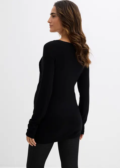2-in-1 Umstands- und Stillpullover aus Feinstrick, bonprix