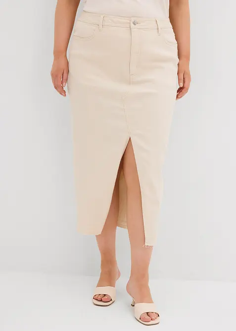 Jeansrock mit Schlitz, bonprix