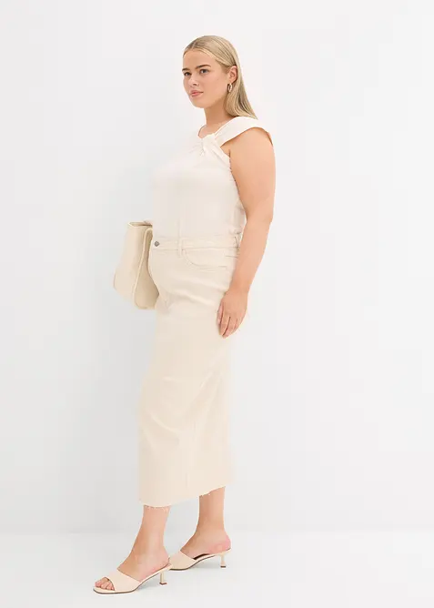 Jeansrock mit Schlitz, bonprix