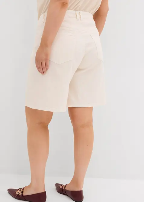 Bermuda en jean, taille mi-haute, bonprix