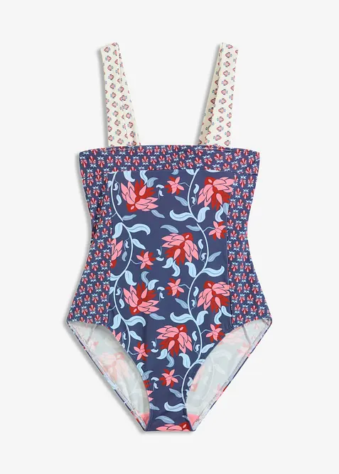 Maillot 1 pièce bandeau avec bretelles larges, bonprix