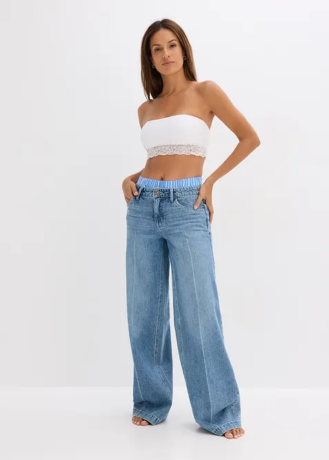 Lot de 2 soutiens-gorge bandeau coton, bonprix