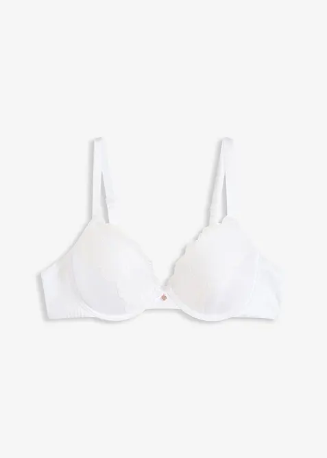 Soutien-gorge à coques satin et dentelle, bonprix
