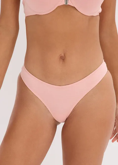 V-String mit komfortabler Baumwolle (2er Pack) , bonprix