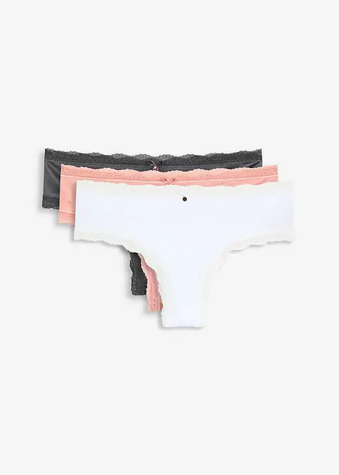 Brazilslip mit Glanzeffekt (3er Pack), bonprix