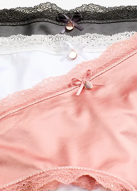 Brazilslip mit Glanzeffekt (3er Pack), bonprix