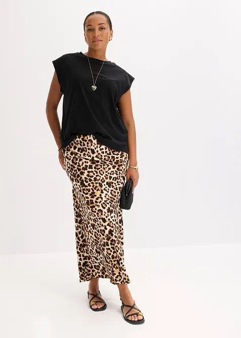 Midirock aus fließender Viskose, bonprix