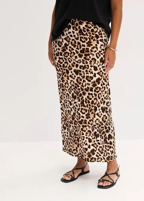 Midirock aus fließender Viskose, bonprix