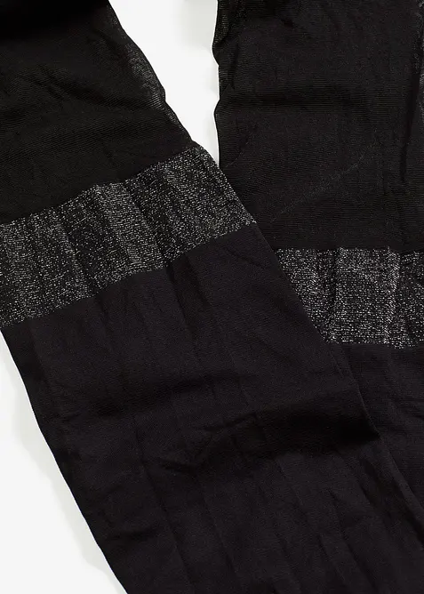 Overknee Strumpfhose 70den mit Glitzerrand mit recyceltem Polyamid, bonprix