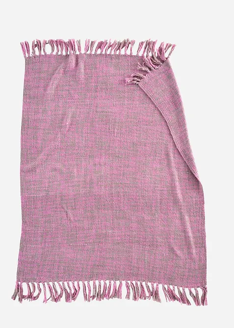 hochwertige Kuscheldecke mit Fransen, bonprix