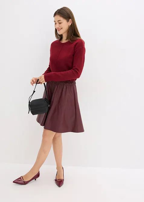 Jupe courte enduite, bonprix