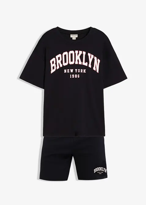 T-Shirt und Shorts aus schwerer Bio-Baumwolle (2-tlg.Set), bonprix