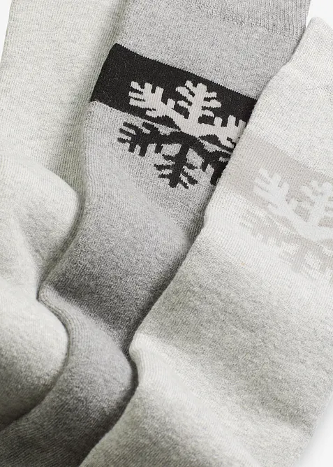 Thermo Kniestrümpfe mit weichem Innenfrottee mit Bio-Baumwolle (3er Pack), bonprix