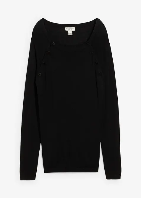 2-in-1 Umstands- und Stillpullover aus Feinstrick, bonprix
