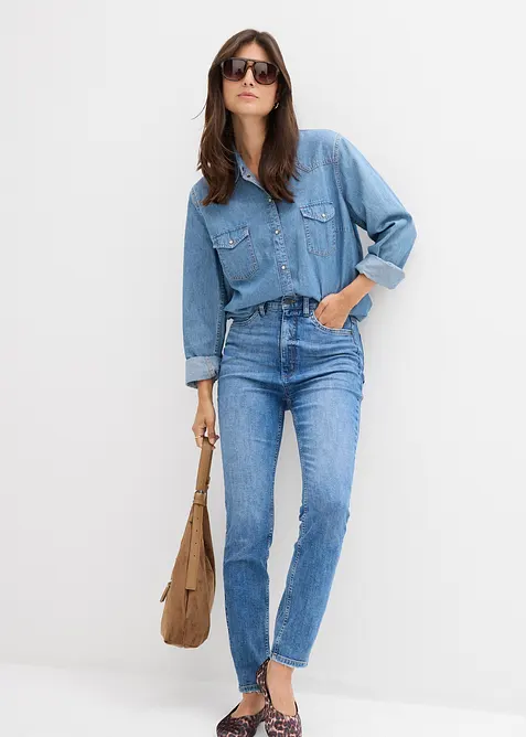 Skinny-Jeans High Waist, Cropped, bonprix