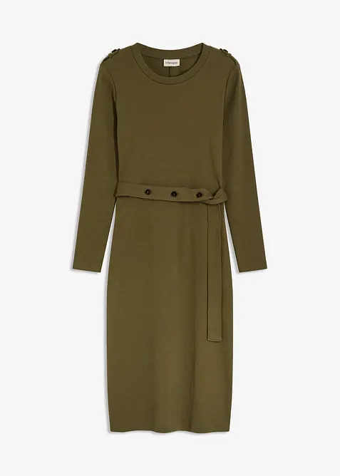 Midikleid aus elastischem Baumwoll-Mix, bonprix