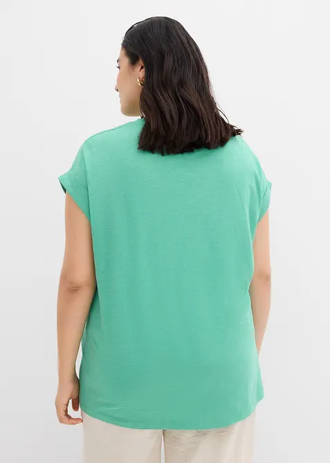 Lot de 2 T-shirts longs 100% coton, bonprix