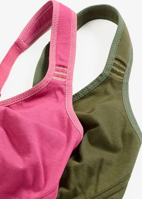 T-Shirt BH ohne Bügel mit Baumwolle (2er Pack), bonprix