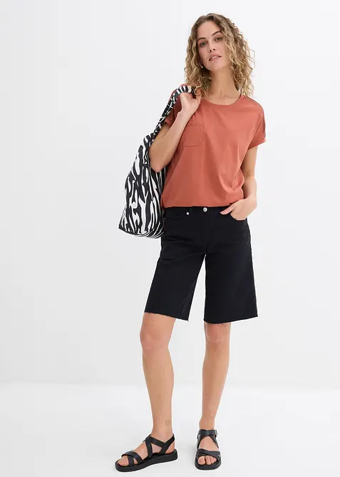 Lockeres Shirt mit Spitze, bonprix