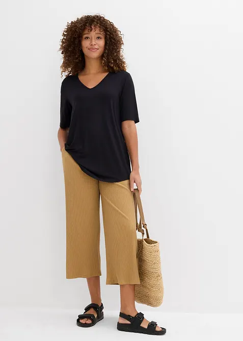 T-shirt long en viscose douce, bonprix