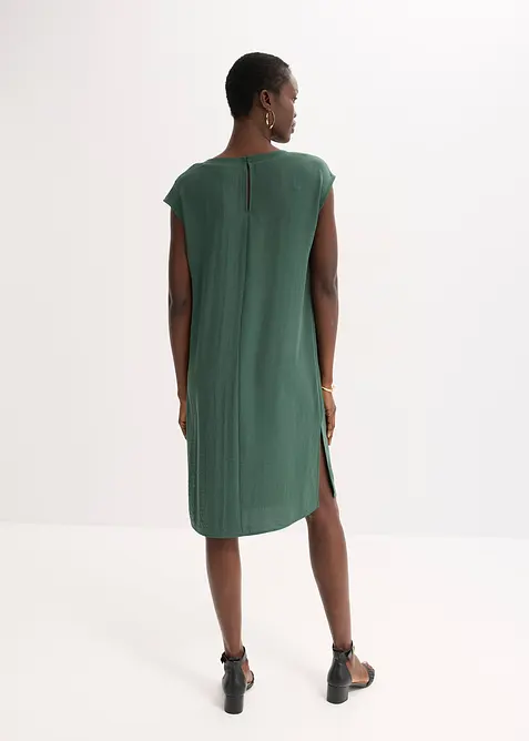 Oversize-Kleid aus strukturiertem Cr&ecirc;pe, bonprix