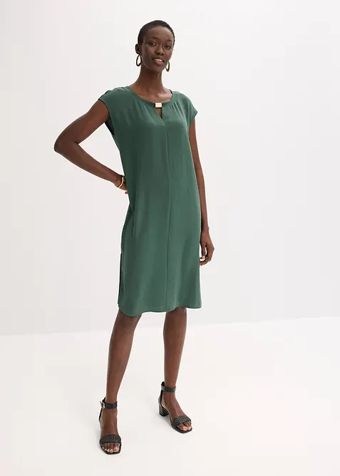 Oversize-Kleid aus strukturiertem Cr&ecirc;pe, bonprix