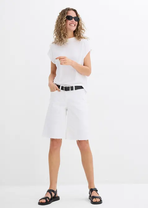 Bermuda mit offener Saumkante, bonprix