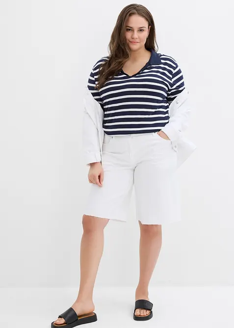 Bermuda mit offener Saumkante, bonprix