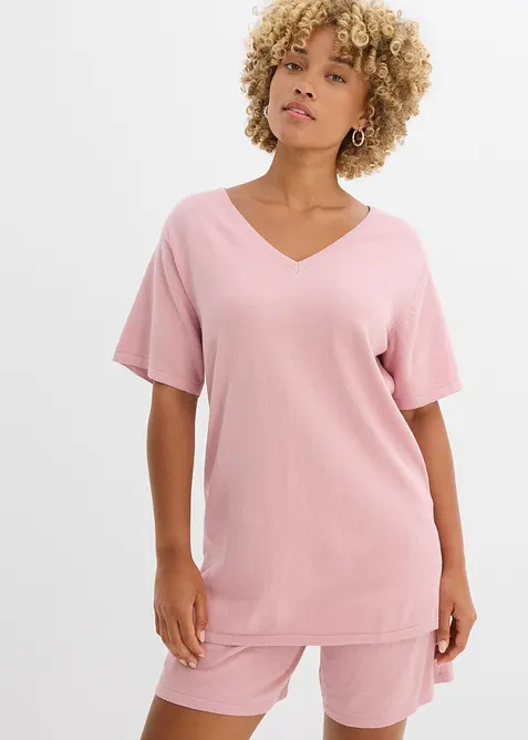 Feinstrickshirt mit Leinen, bonprix