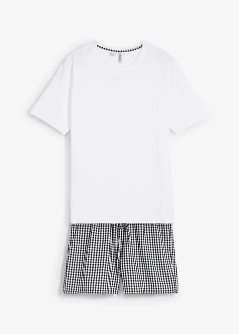 Shorty aus reiner Baumwolle mit kurzen Ärmeln, bonprix