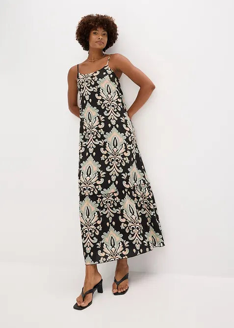 Trägerkleid aus strukturierter Viskose, bonprix