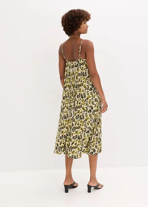 Robe à fines bretelles en viscose extensible, bonprix