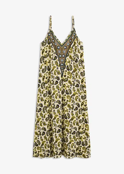 Robe à fines bretelles en viscose extensible, bonprix