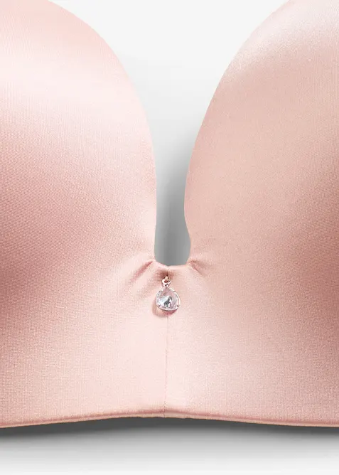 Schalen-BH ohne Bügel aus glänzendem Material, bonprix