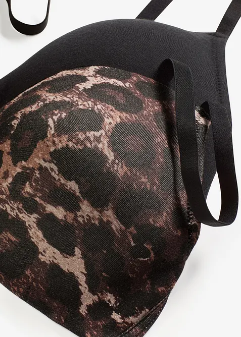 Schalen-BH ohne Bügel mit Baumwolle (2er Pack), bonprix