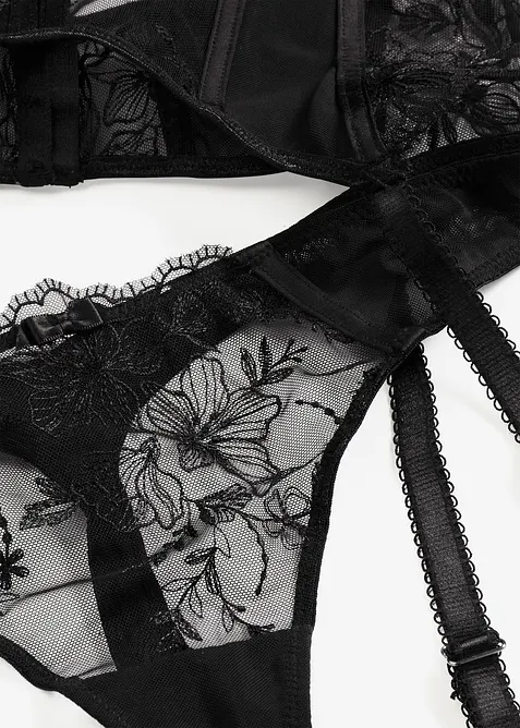 Corsage mit Bügel und String mit edler Stickerei (2-tlg.Set), bonprix