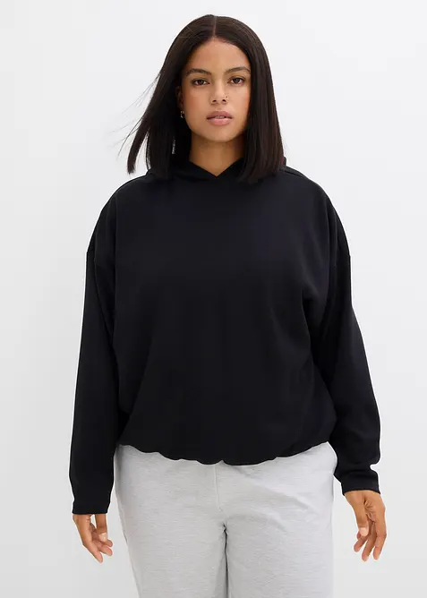 Hoodie aus leicht glänzendem Viskose-Mix, bonprix