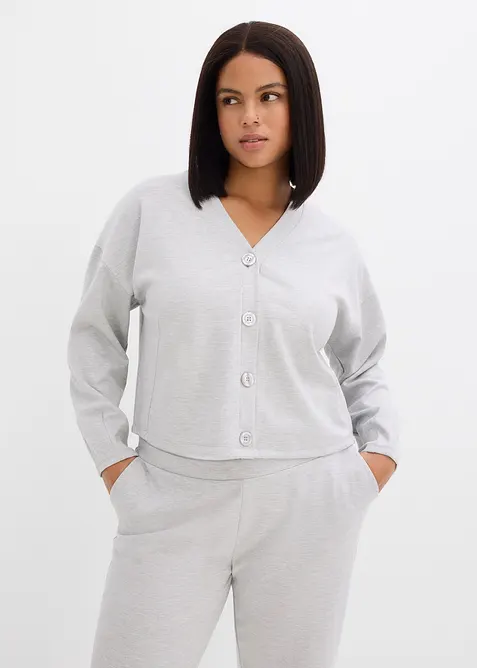 Sweat zippé en viscose mélangée, bonprix