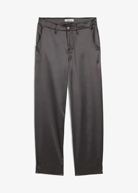 Barrel-Hose aus fließendem Satin, bonprix