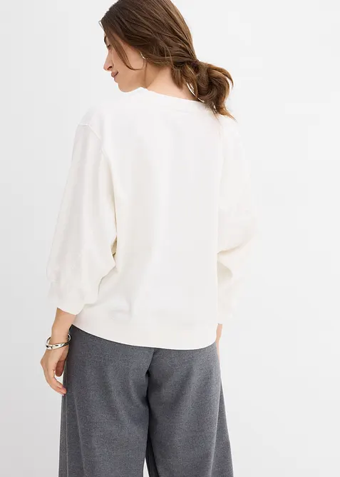 Oversize-Sweatshirt aus reiner Baumwolle, bonprix
