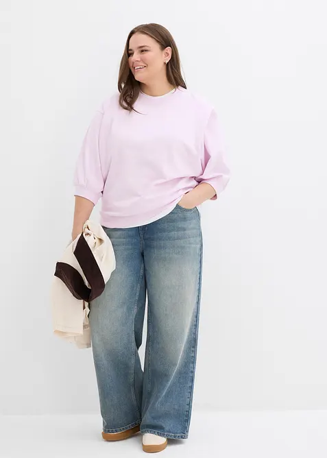 Sweat oversize 100% coton, bonprix