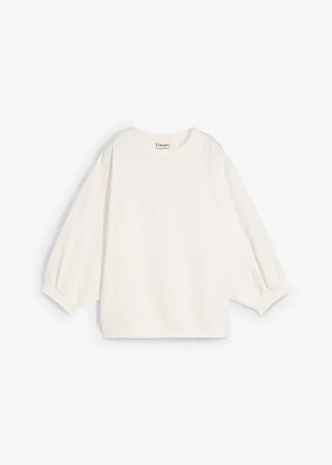 Oversize-Sweatshirt aus reiner Baumwolle, bonprix